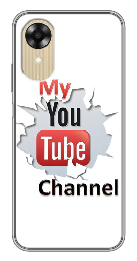 Чехол с принтом "My YouTube" для Oppo A17k