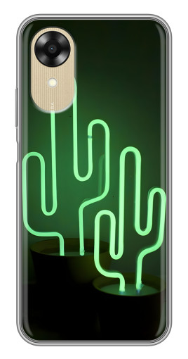 Чехол с печатью "Неоновый кактус" для Oppo A17k