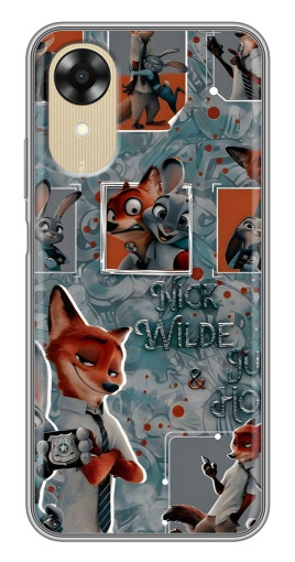 Чехол с картинкой "Ник и Джуди" для Oppo A17k