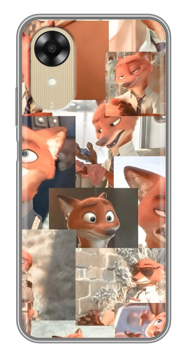 Силиконовый чехол с изображением "Ник Крутихвост" для Oppo A17k Силиконовый чехол с изображением "Ник Крутихвост" для Oppo A17k