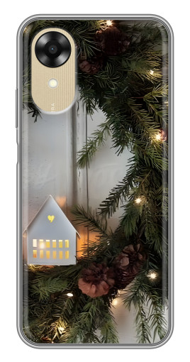 Чехол с печатью "Новогодний венок" для Oppo A17k