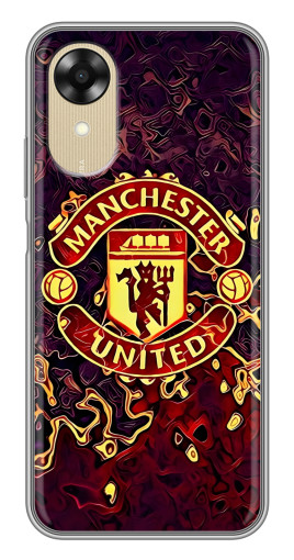 Чехол с принтом "Огненный Манчестер" для Oppo A17k