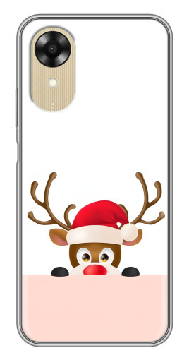 Чехол с принтом "Олень в шапке" для Oppo A17k