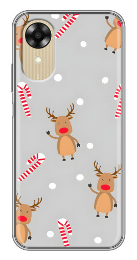 Чехол с печатью "Олени с конфетами" для Oppo A17k