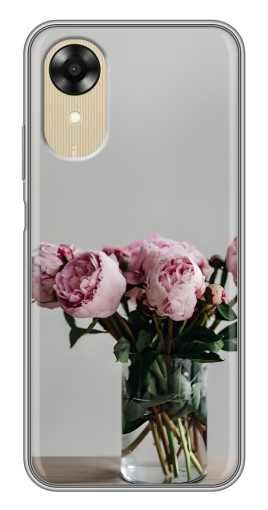 Чехол с картинкой "Пионы в вазе" для Oppo A17k
