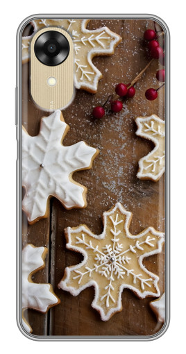 Чехол с картинкой "Пряники снежинки" для Oppo A17k