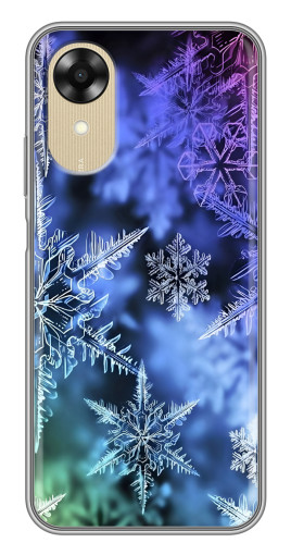 Чехол с принтом "Разноцветные снежинки" для Oppo A17k