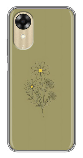 Силиконовый чехол с изображением "Рисунок ромашка" для Oppo A17k
