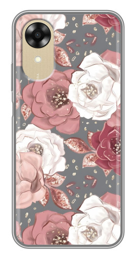 Силиконовый чехол с изображением "Рисунок розы" для Oppo A17k