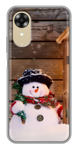 Чехол с принтом "Рождественский снеговик" для Oppo A17k