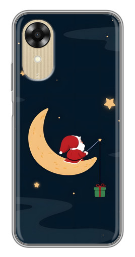Чехол с печатью "Санта на луне" для Oppo A17k