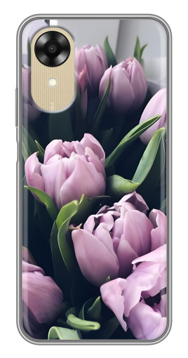 Чехол с принтом "Сиреневые тюльпаны" для Oppo A17k