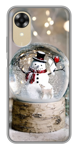 Чехол с картинкой "Снеговик в шаре" для Oppo A17k