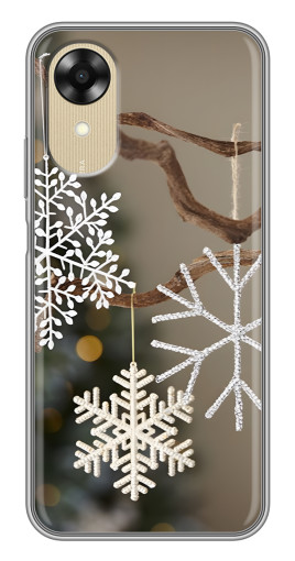 Чехол с картинкой "Снежинки на ветке" для Oppo A17k