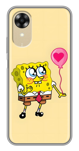 Чехол с картинкой "СпанчБоб с шариком" для Oppo A17k