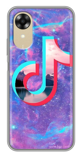 Силиконовый чехол с изображением "ТикТок мраморный" для Oppo A17k