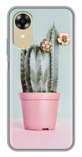 Чехол с печатью "Цветущий кактус" для Oppo A17k