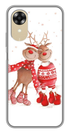 Чехол с печатью "Влюбленные олени" для Oppo A17k