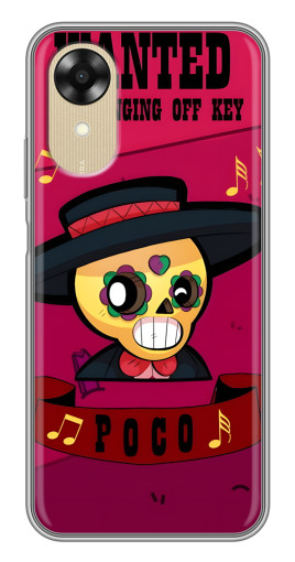 Чехол с печатью "WANTED POCO" для Oppo A17k