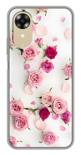 Силиконовый чехол с изображением "Яркие розы" для Oppo A17k