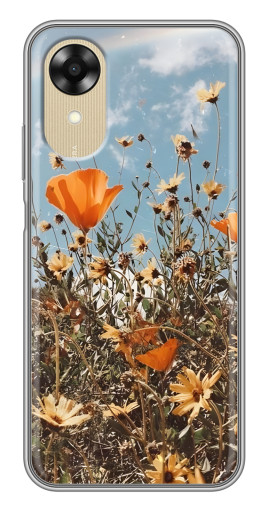 Чехол с печатью "Желтые цветы" для Oppo A17k