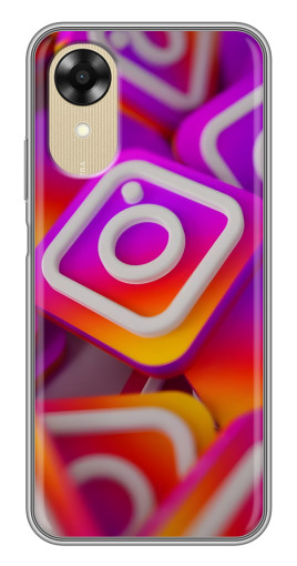 Чехол с картинкой "Значки Инстаграм" для Oppo A17k