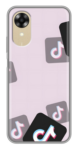 Чехол с картинкой "Значки ТикоТока" для Oppo A17k