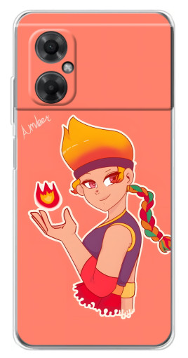 Силиконовый чехол с изображением "Amber с огоньком" для Xiaomi Redmi Note 11R