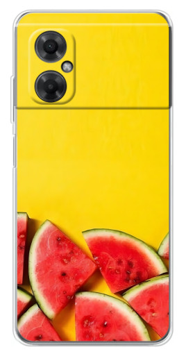 Чехол с картинкой "Арбузики на желтом" для Xiaomi Redmi Note 11R