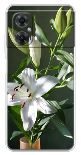 Силиконовый чехол с изображением "Белые лилии" для Xiaomi Redmi Note 11R