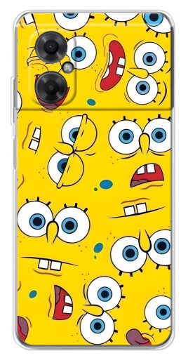 Чехол с картинкой "Глаза Спанч-Боба" для Xiaomi Redmi Note 11R