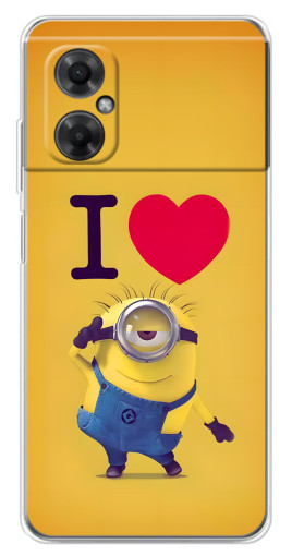 Силиконовый чехол с изображением "I Love Minion" для Xiaomi Redmi Note 11R
