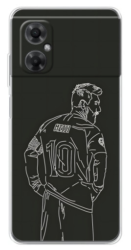 Силиконовый чехол с изображением "Контур Месси" для Xiaomi Redmi Note 11R