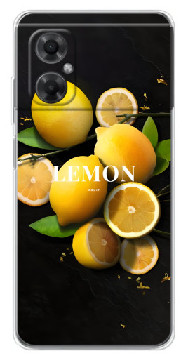 Чехол с картинкой "Лимон на черном" для Xiaomi Redmi Note 11R