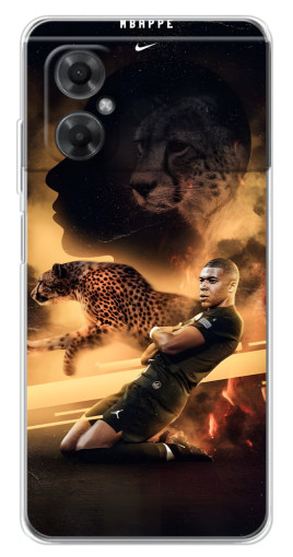 Силиконовый чехол с изображением "Мбаппе пантера" для Xiaomi Redmi Note 11R
