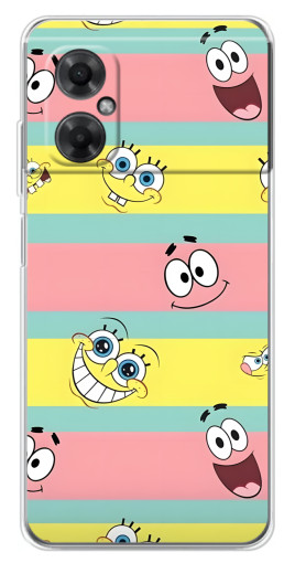 Чехол с картинкой "Мордашки" для Xiaomi Redmi Note 11R
