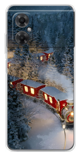 Силиконовый чехол с изображением "Новогодний поезд" для Xiaomi Redmi Note 11R