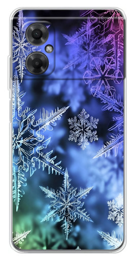 Чехол с принтом "Разноцветные снежинки" для Xiaomi Redmi Note 11R