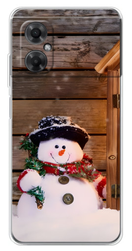 Силиконовый чехол с изображением "Рождественский снеговик" для Xiaomi Redmi Note 11R