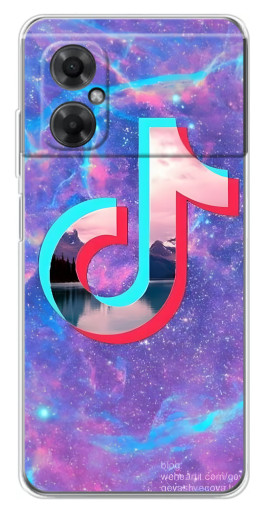 Силиконовый чехол с изображением "ТикТок мраморный" для Xiaomi Redmi Note 11R
