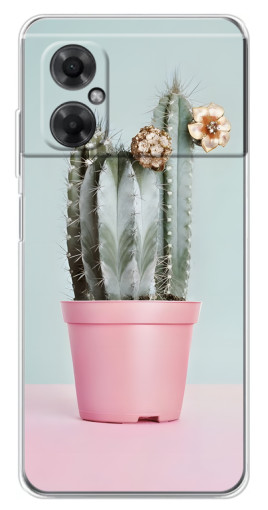 Силиконовый чехол с изображением "Цветущий кактус" для Xiaomi Redmi Note 11R