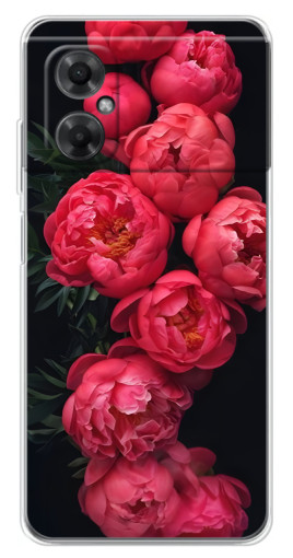 Силиконовый чехол с изображением "Яркие пионы" для Xiaomi Redmi Note 11R