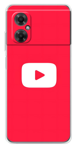Силиконовый чехол с изображением "YouTube Кнопка" для Xiaomi Redmi Note 11R