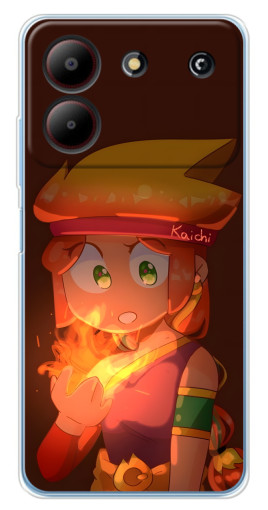 Чехол с картинкой "Amber с огнем" для ZTE Blade A54