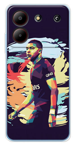 Силиконовый чехол с изображением "ART Mbappe" для ZTE Blade A54