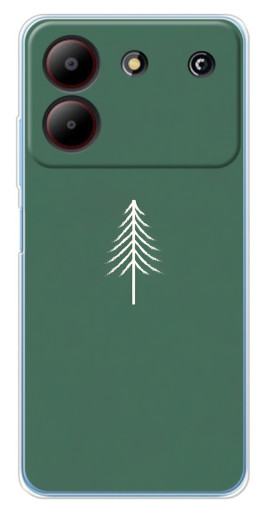 Чехол с печатью "Белая елка" для ZTE Blade A54