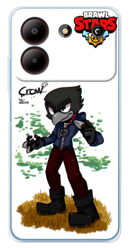 Чехол с принтом "Crow" для ZTE Blade A54