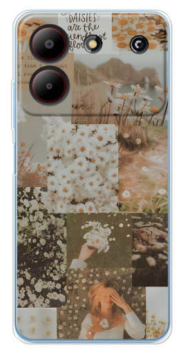 Чехол с печатью "Коллаж ромашек " для ZTE Blade A54