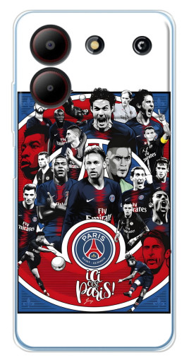 Чехол с принтом "Команда PSG" для ZTE Blade A54