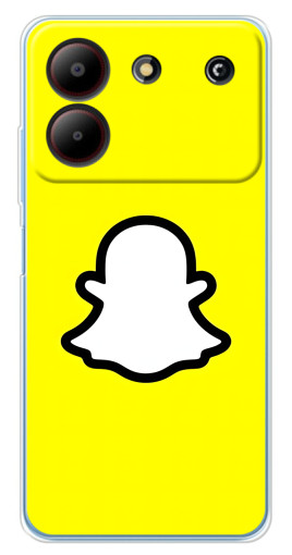 Чехол с печатью "Лого Snapchat" для ZTE Blade A54